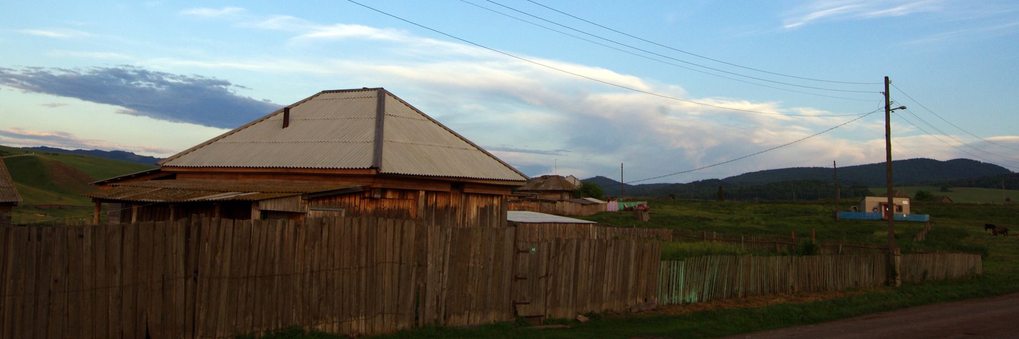 A street in the village of Chilany, Khakassia